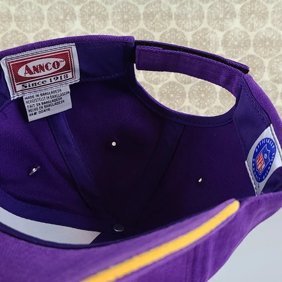 New Mens Vintage Minnesota Vikings Adjustable Snapback Cap Hat - Picture 3 of 3